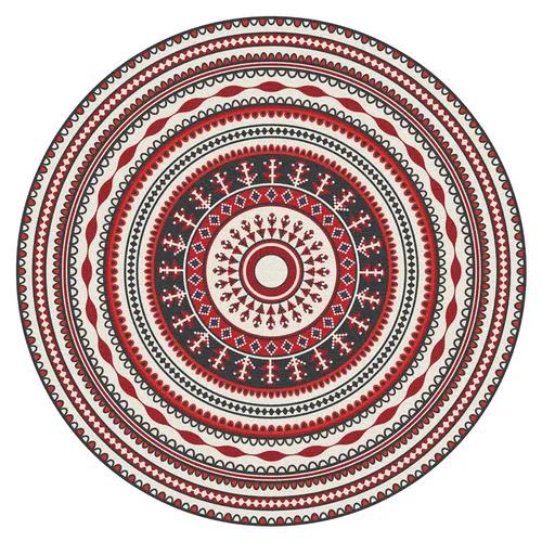 Persian Style Living Room Decoration Carpet Retro Round Rugs for Bedroom Home Chair Floor Mat Large Area Non-slip Washable Rug