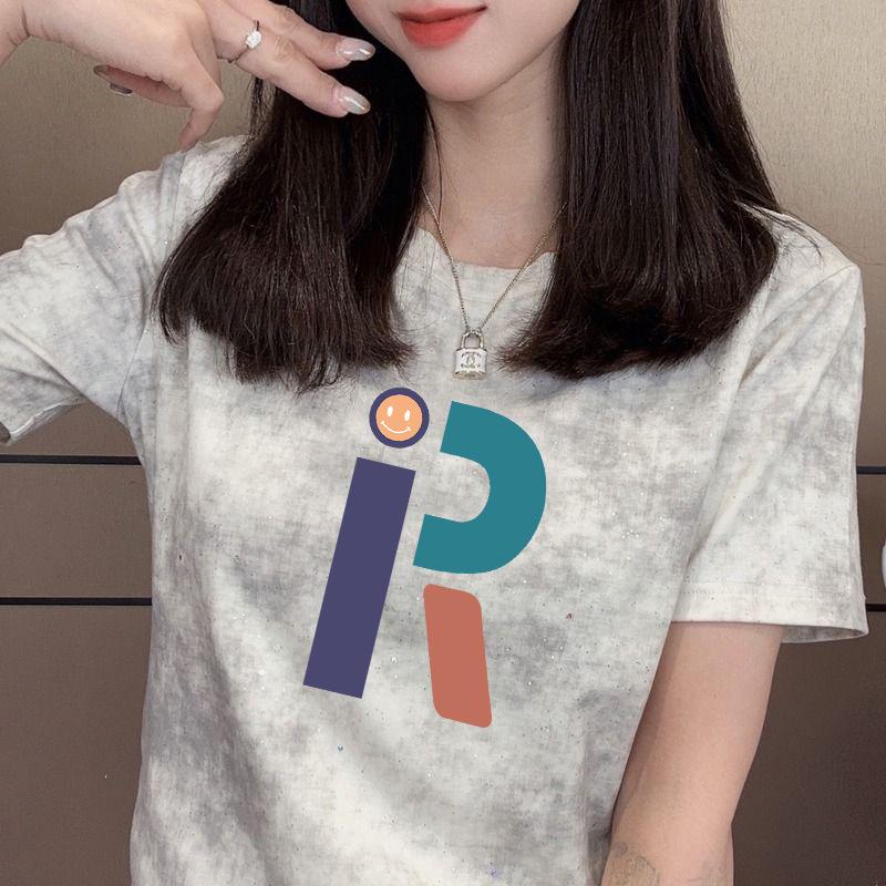 Women's Summer Short Sleeve Sequin T-Shirt - Slimming, High-End Fashionable Petite Top