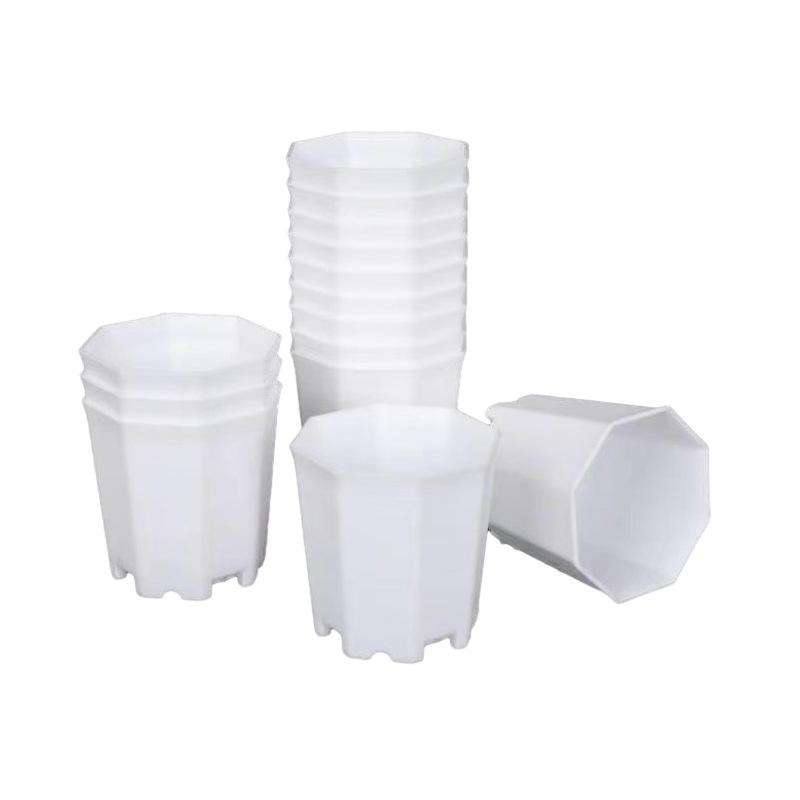 Thickened Octagonal Succulent Flower Pot - Breathable Plastic Seedling Pot for Home & Balcony