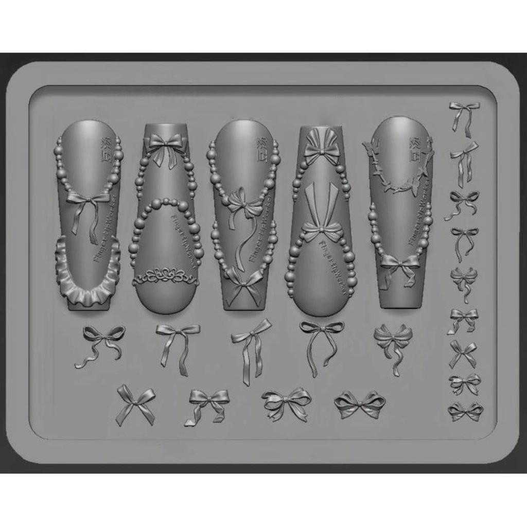 

FingertipWorker French Manicure Bowknot Bead Chain Mold