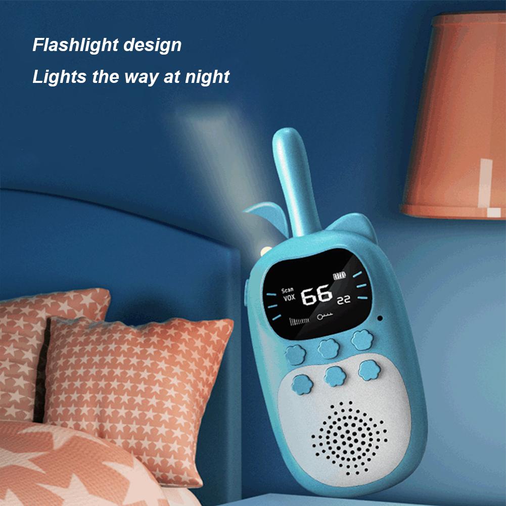2Pcs Kids Walkie Talkies Handheld Wireless Walkie Talkies 2 Way Radio Interphone 3KM Mini Toys Talkie-Walkie Boy Girl Gifts