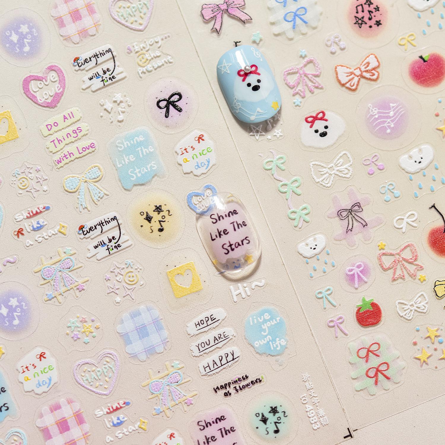 

Tomoni Nail Stickers: Thin & Tough Cute Rainy Day Puppy Design, Mixed Models