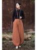 2025 Winter Women's Retro Quilted Diamond Pattern Lantern Pants - Thick Warm Cotton Linen
