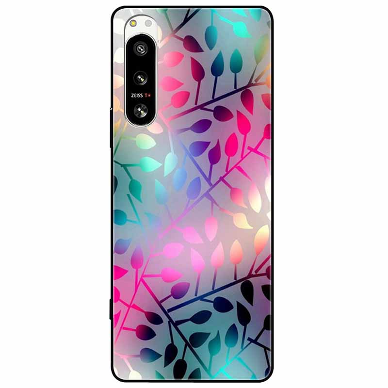For Sony Xperia 5 IV / 1 IV Case 10IV Soft Silicone Flower Phone Back Cases For Sony Xperia 10 IV V Cover 5IV TPU Bumpers 10V