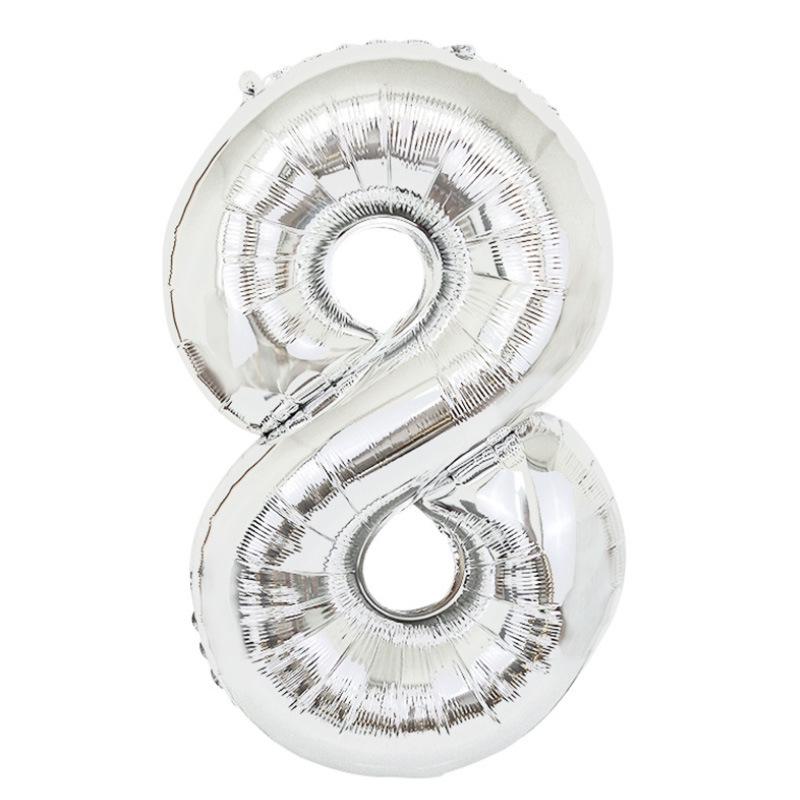 32-Inch Gradient Color Aluminum Foil Number Balloons - US Version