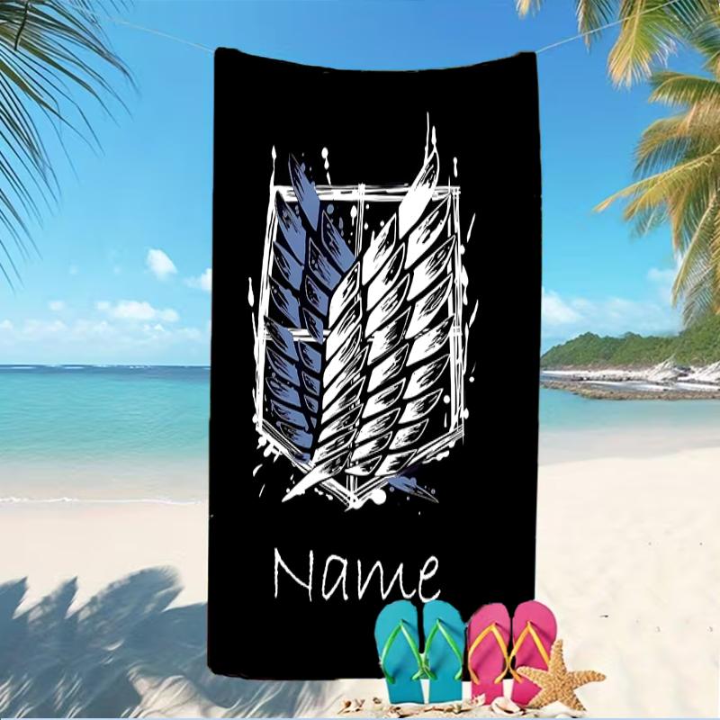 Customizable Personalized Beach Towels Attack On Titan Themed designs.Suitable for the Beach, Yoga, Sports;ideal As Beach Accessories