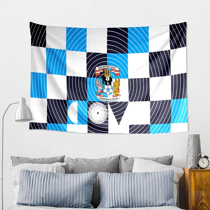 Coventry City Crest Design Tapestry, Unique Design Tapestry, Wall Decor for Bedroom,Livingroom, Playroom,Heartwarming Fan Holiday Gifts