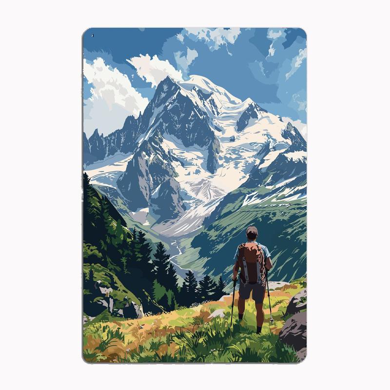 Mont Blanc France Mountain Travel Poster Metal Plaque Poster Club Home Bar Cave Classic Plaques Tin Sign Posters Room Wall Decor
