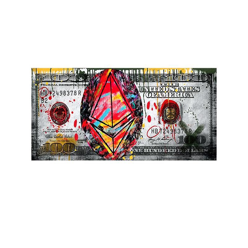Abstract Money Dollar Canvas Painting Modern Poster Wall Art Picture for Living Room Cuadros Home Decor HD Prints Unframed