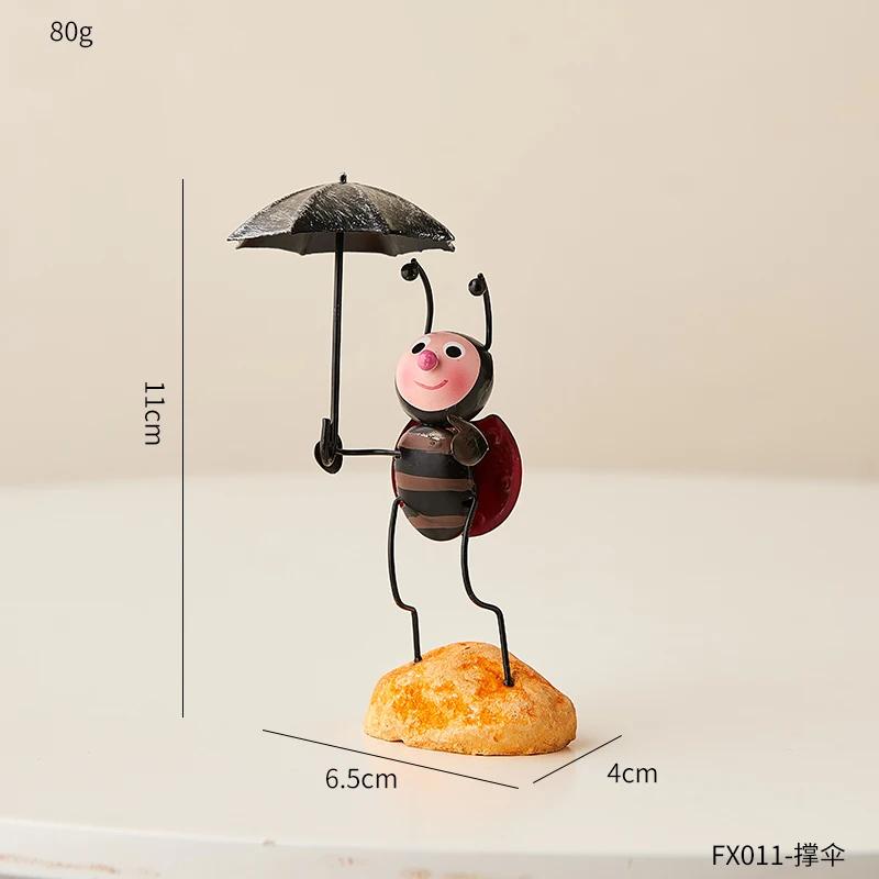 Aesthetic Bottom of the Stone Wrought Iron Furnishing Ant Ornaments Animal Home LivingRoom Decoration Kid's Gifts