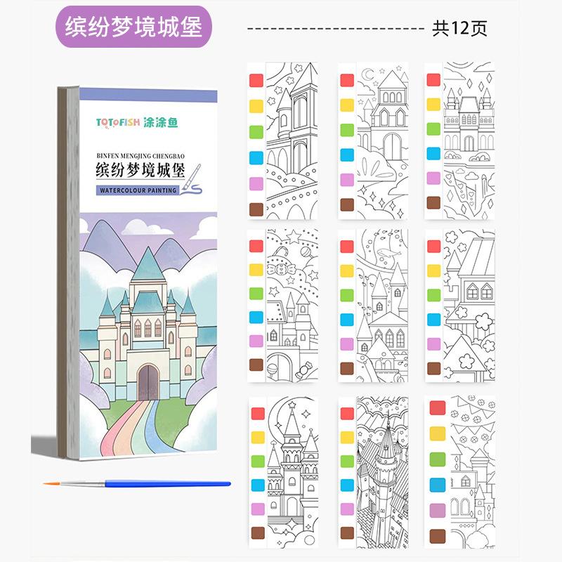 Kids Coloring Book Children Doodle Drawing Diy Art Painting Paper Book 1pcs