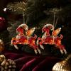 Indoor Hanging Decorations 2Pcs 2D Goat Ornaments, Acrylic Winged Pendants, Year of Holiday Gift for Friends The Auspicious Tree, Mantel, Home