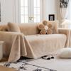 Sofa Towel Autumn and Winter Straight Row Thickened Maillard Rabbit Plush Winter Cushion Non-Slip High-End Cover Cloth