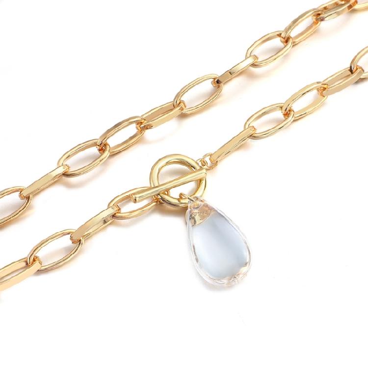 Lightweight Elegant Acrylic Drop Pendant Necklace E Comfortable Clavicle Chain Accessories for Everyday Use