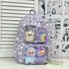 Schoolbag new Korean version ins high value, fresh, sweet and cute star bar pain bag women's lightweight large-capacity backpack