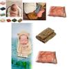 Newborn Photography Wrap And Blanket Gift Set European Style Cotton Blend Comfortable For Babies