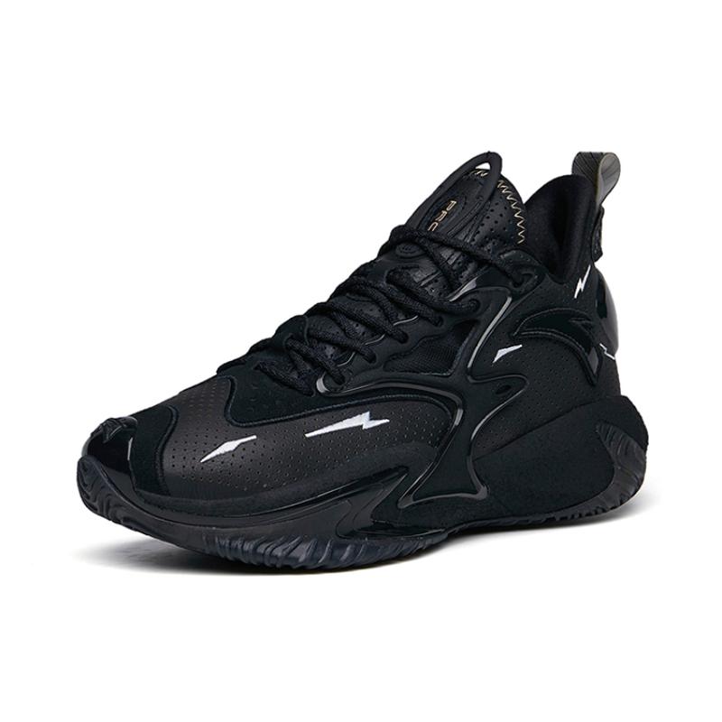 Anta Frenzy 3 Pro Cushioning Anti-Slip And Wear-Resistant Mid-Top Basketball Shoes Black Sneakers 112141651S-3
