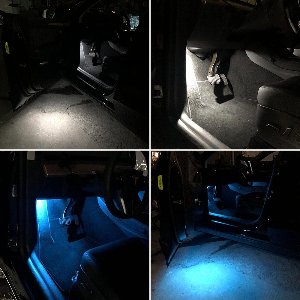 For Tesla Model 3 Y S X Ultra-bright Interior LED Lighting Bulbs Kit Accessories Fit Trunk, Frunk, Door Puddle, Foot-Well Lights