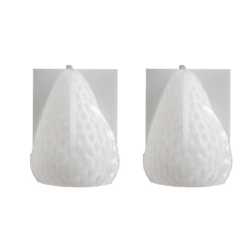 

Strawberry Silicone Candle Molds 4 Cavities Silicone Molds Epoxy Resin Silicone Molds for Candle Soap Gypsum Decoration S