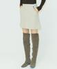 Hocus Pocus Bulgaria Virgin Wool A-Line Tweed Skirt / Cream