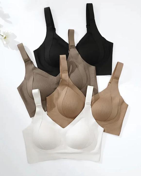 Plus Size Seamless Full Cup Bra: Anti-Sagging, Slimming, Reduces Side Fat for Large Busts