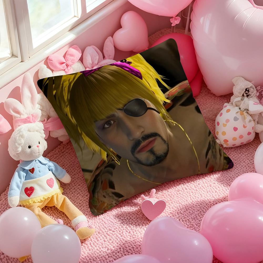 Love GGoro Majima YYakuza Pillow Case Soft Plush Fabric DoubleSided Printed Cushion Cover Warm Winter Sofa Pillow Case