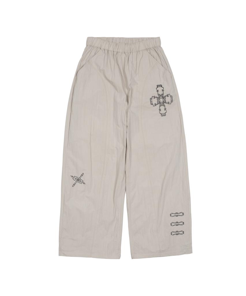 THE COLDEST MOMENT Tcm Ethnic Nylon Pants (Ivory)