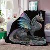 Bunte Kuschelig-Gemütliche DrachenmusterdeckeWeichWarm Und Vielseitig für SofaBettBüro Und Reise Eine Tolle Geschenkidee fürAlleJahreszeiten
