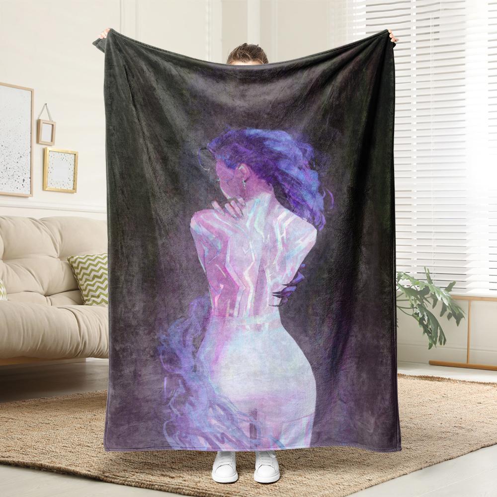 KPop Demon Hunters The fantasy world on the blanket: Anime characters and cute pet patterns keep warm and warm