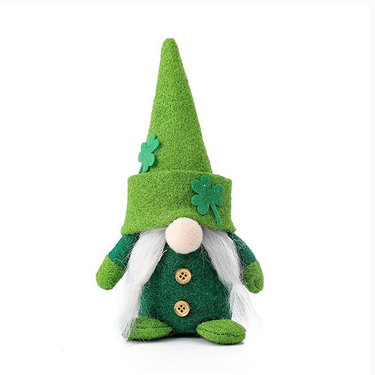 St. Patrick s Day Shamrock Rudolph Faceless Doll Ornament