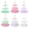 Metal Rod Fruit Plate Dessert Stand with Multiple Layers Detachable Afternoon Tea Stands 3 Tiers Cake Display Racks