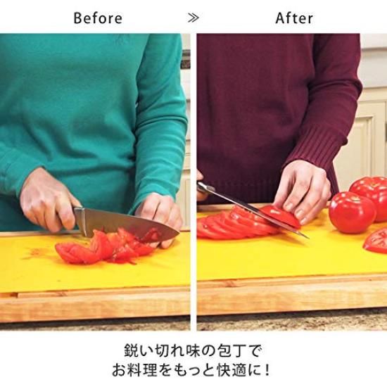 Japanese Bavarian Edge Tabletop Knife Sharpener for Santoku Fruit and Sashimi Knives Japanese Instruction [Official Product] Knives, Knives, (Includes