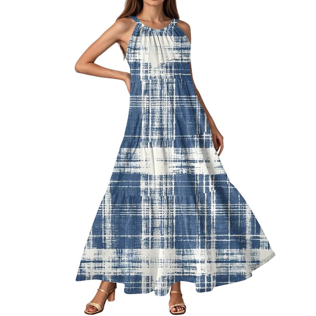 Dámské letní ležérní módní šaty na ramínka bez rukávů