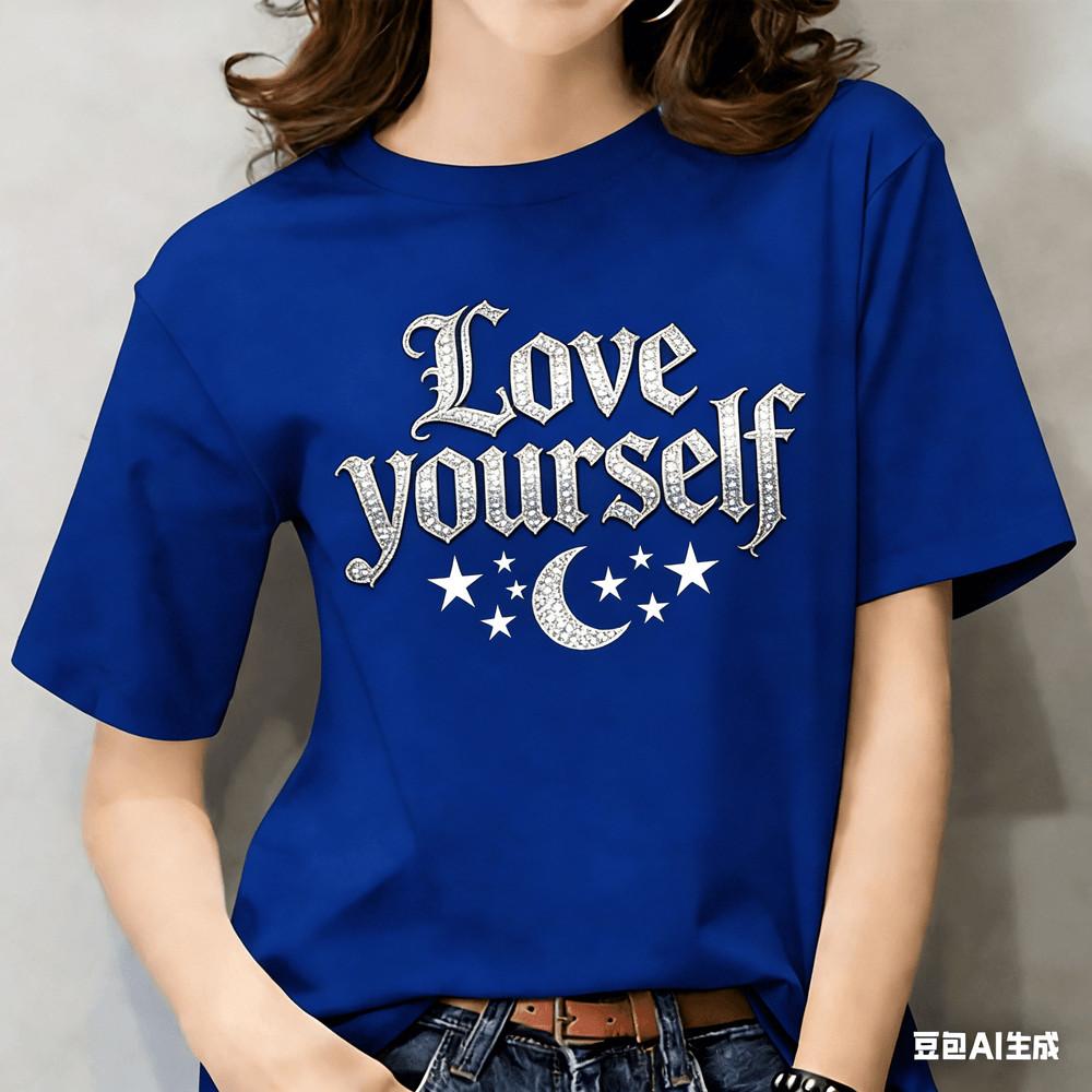 

T-shirt - Women s casual printed short sleeved shirt, retro, street style, comfortable 5XL