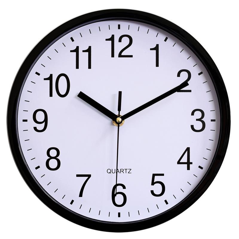 10 Inch 25CM Plastic Wall Clock Quartz Clock Bedroom Living Room Wall Clock Simple Clock