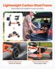 Scooter elettrico pieghevole a 4 ruote per adulti e anziani, Scooter elettrico con capacità di carico 120 kg, Sedia a rotelle da viaggio all-terrain con batteria al litio da 48V
