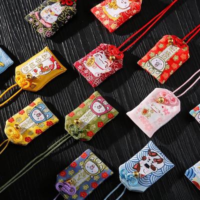 1Pcs New Japanese Prayer Omamori Pray Fortune Beauty Health Safety Lucky Charms Wealth Bag Guard Pendant Keychain Couple Gift