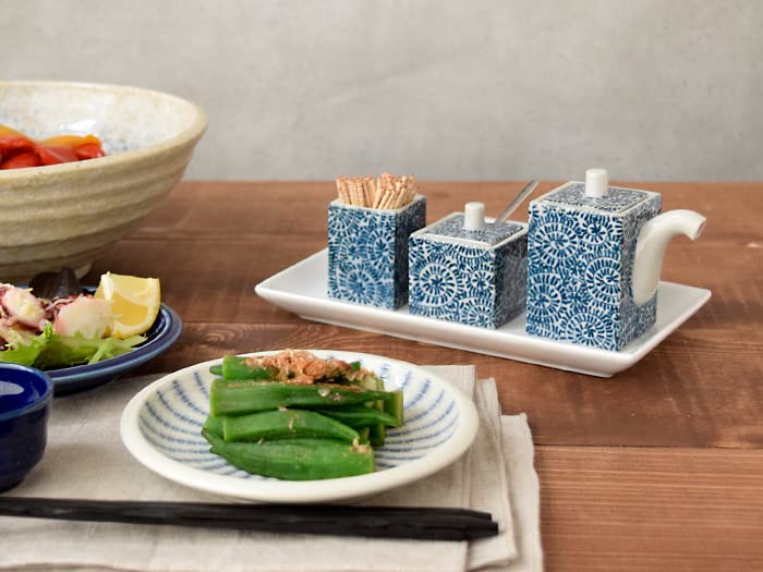 Tableware East Square Soy Sauce Dispenser with Octopus Arabesque Design, or-013