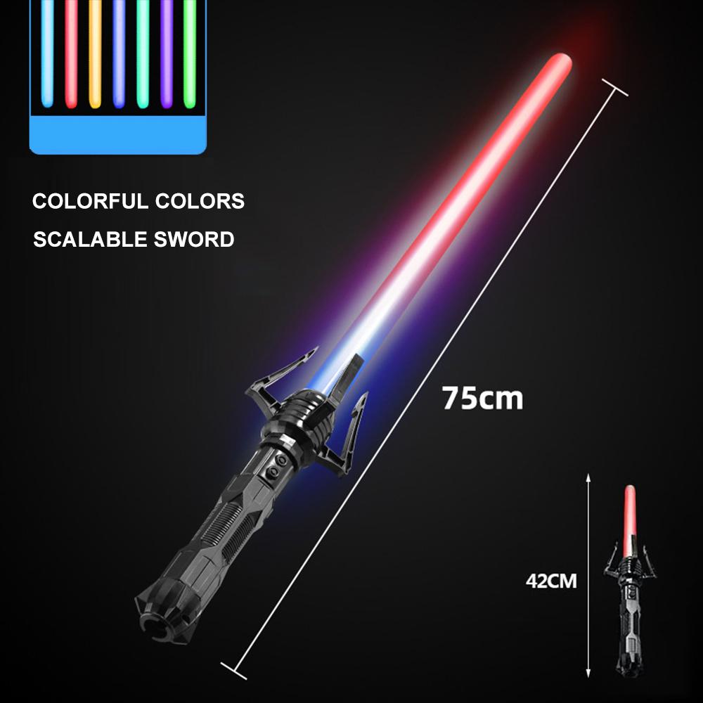 Holiday props sword Toy Scalable Star Light Sword Luminous Fluorescent Rod Laser Rod Children's Sword Toy War Gift Outdoor Toys