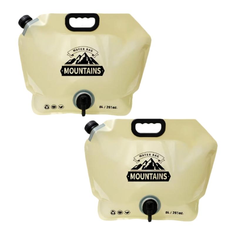 

8L Portable Camping Water Bag Outdoor Leakproof Water Bucket Folding Drinking Water Container Bag with Faucet хаки