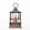 Christmas Gift Square Flat Lantern with Santa Claus and Tree Decoration