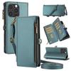 Applicable to iPhone 17 Pro Max protective case, zipper wallet, mobile phone case, leather case, anti-drop mobile phone case.
