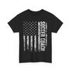 Soccer American Flag Shirt, Soccer Player Sports Lovers Vintage T-Shirt