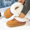 Large size snow boots women's new winter short tube color warm velvet thickened versatile snow shoes