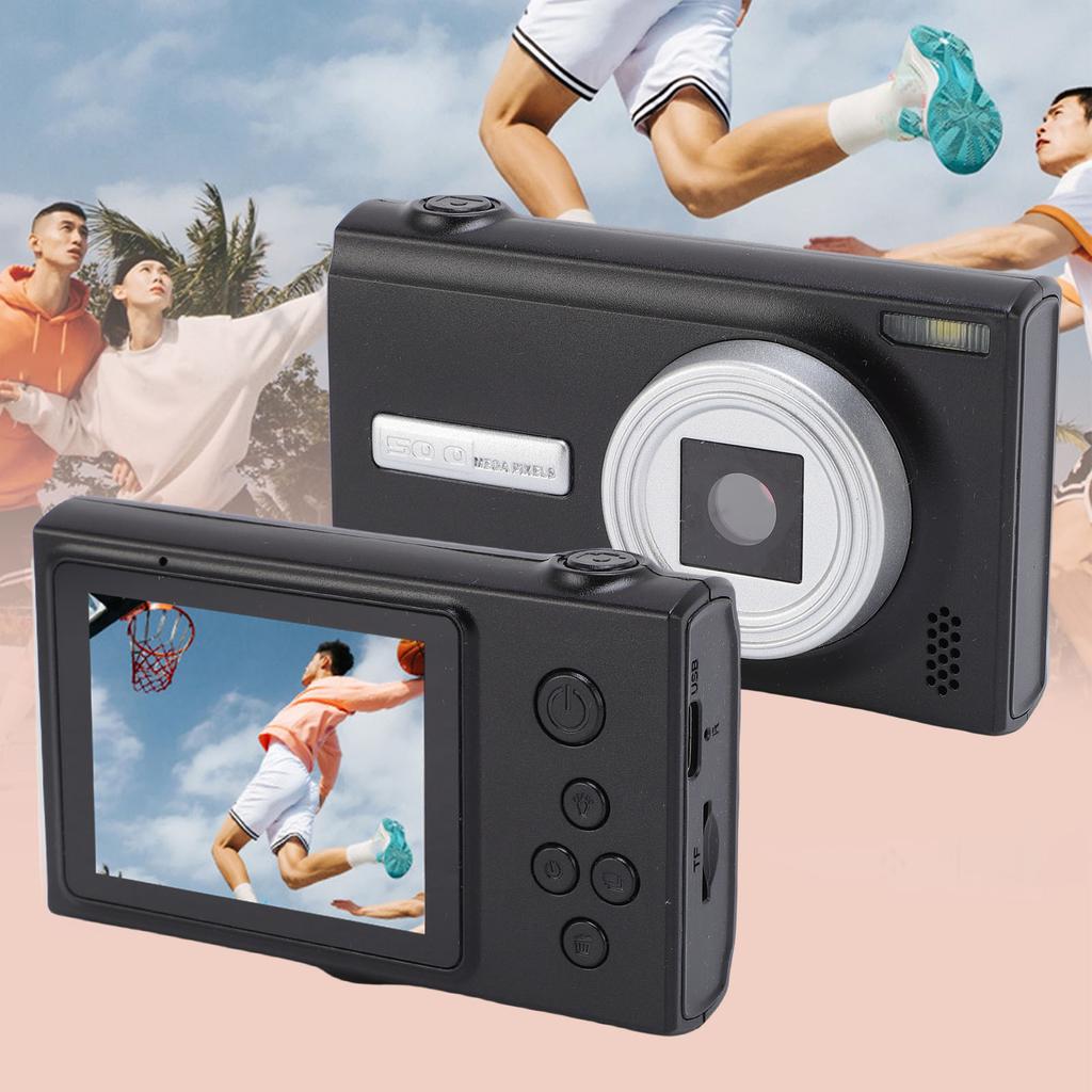 Digital Camera for Photography 50MP 1080P HD Auto Multi Digital Zoom Mirrorless Video Camera with 2.4 Inch Screen for Travel