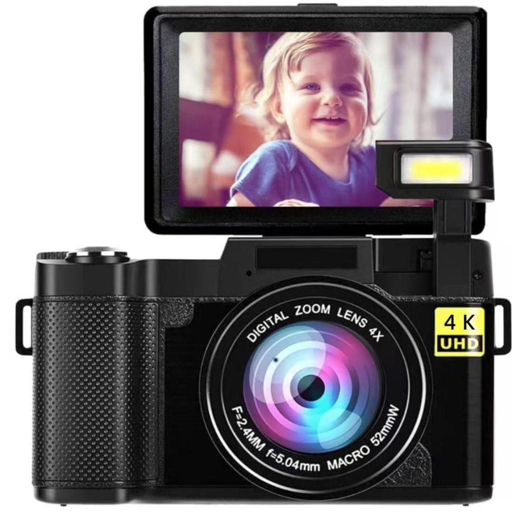 48MP 4K Digitalkamera Camcorder mit Klappbildschirm R2S