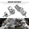 2 STK Universelles Silbernes Aluminium Motorrad Fußrasten Soziusfußraste Tieferlegungskit