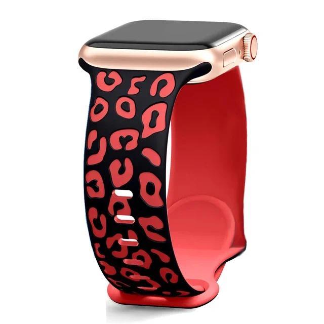 Engraved Strap For Apple Watch Band 45mm 44mm 46mm 42mm 41 40 49mm Silicone Correa Bracelet Series 8 9 10 11 7 SE 6 5 4 Ultra 2