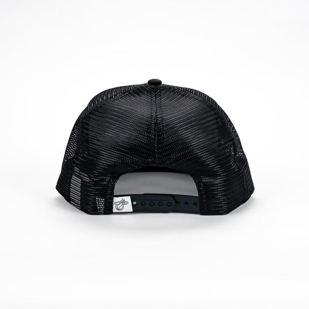 New Era 9FIFTY Black White Snapback Mesh NBA Miami Heat & Cap,