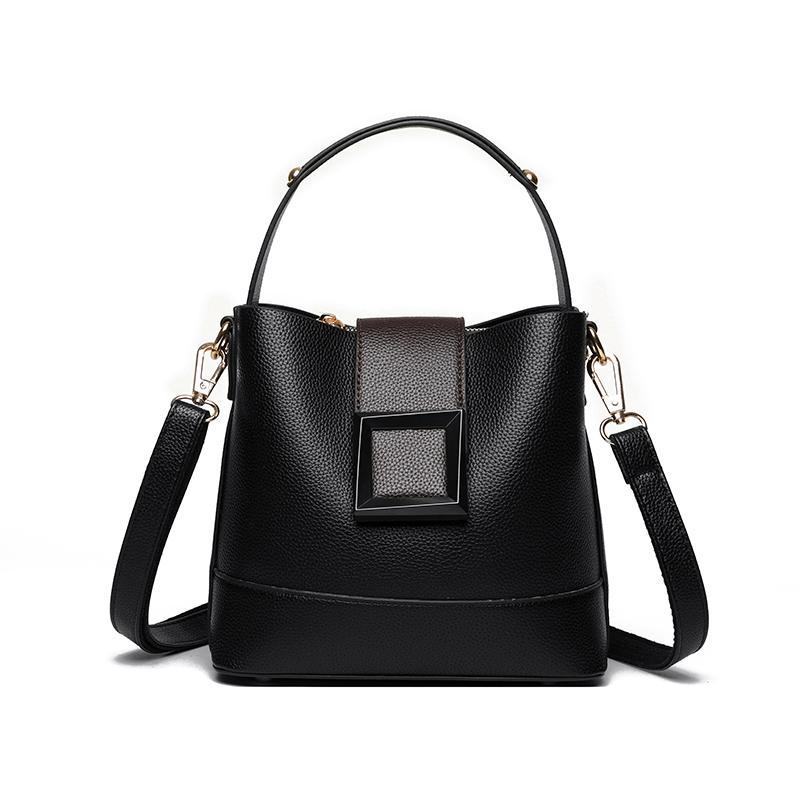 

Fashi Retro PU Leather Women Handbag Brand Designer Ladies Crossbody Bag New Luxury Leisure Female Small Bucket Bag and Wallet чёрный